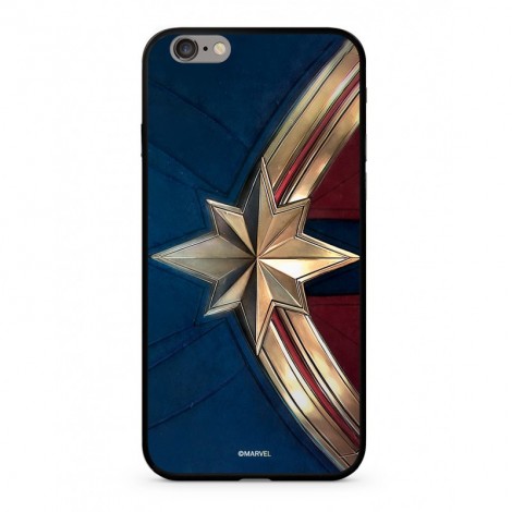 Zadní kryt Marvel Captain Marvel 005 Premium Glass pro Apple iPhone XS, blue