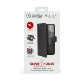 CELLY Wally One univerzální flipové pouzdro velikost XL pro 4.5" - 5.0", černé