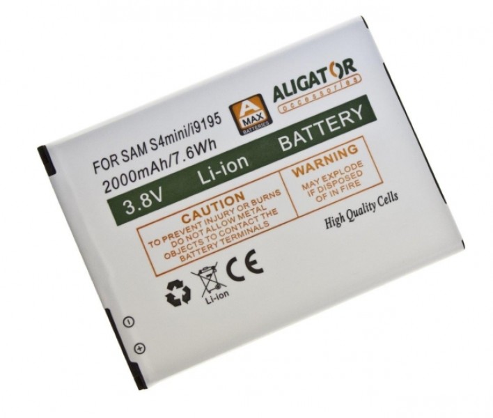 Baterie, Samsung I9195 Galaxy S4 Mini, Li-ION 2000 mAh, kompatibilní, nahrazuje  EB-B500BE