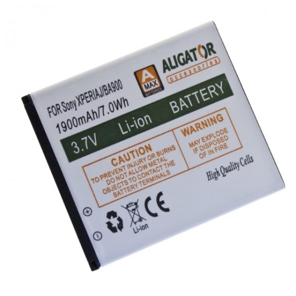 Batéria ALIGATOR pre Sony Xperia J, LI-ION 1900 mAh, nahrádza BA900