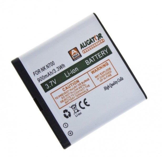 Batérie ALIGATOR pre Nokia 700, Li-ION 900 mAh, nahrádza BP-5Z