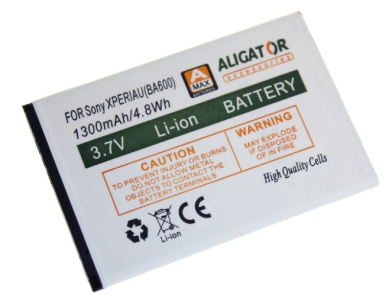 Batéria ALIGATOR pre Sony Xperia U, LI-ION 1300 mAh, nahrádza BA600