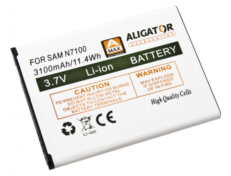 Batéria ALIGATOR pre Samsung Galaxy Note 2, Li-Ion 3100 mAh, nahrádza EB595675LU