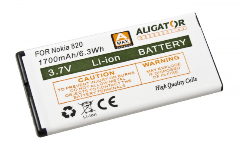 Batérie Aligator pre Nokia Lumia 820, Li-ION 1700 mAh, nahrádza BP-5T
