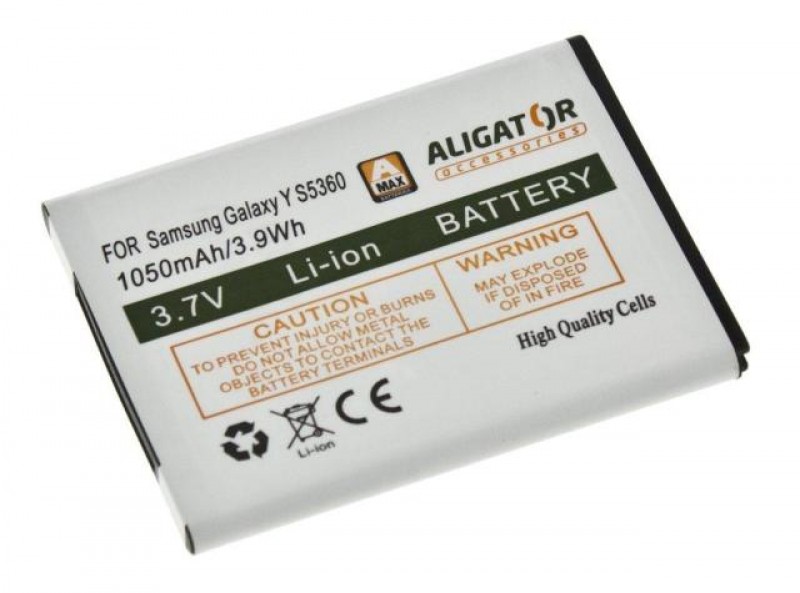 Baterie, Samsung S5360 Galaxy Y, Li-ION 1050 mAh, kompatibilní, nahrazuje EB454357VU