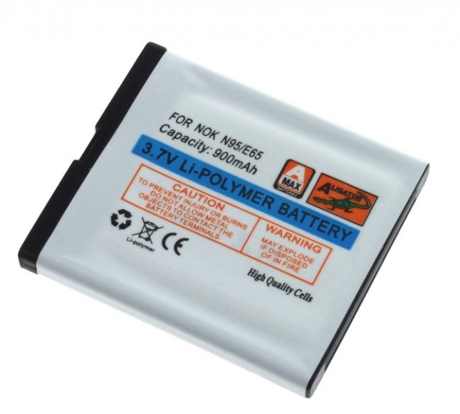 Batérie ALIGATOR pre Nokia N95 / N93i / E65 / 6290, Li-POL, 900 mAh, kompatibilné, nahrádza BP-5F