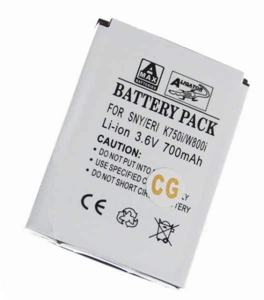 Batérie Aligator pre Sony Ericsson K / D750i / K600i / W800i / Z520i, Li-ION, 700 mAh, kompatibilný