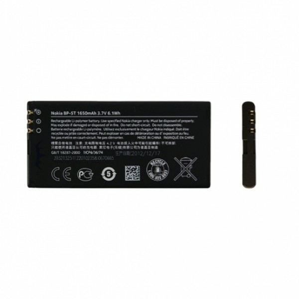 Baterie NOKIA BP-5T (Lumia 820), Li-Pol, 1650mAh, originální, bulk