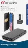 CellularLine Book Clutch flipové pouzdro pro Samsung Galaxy S10, černé