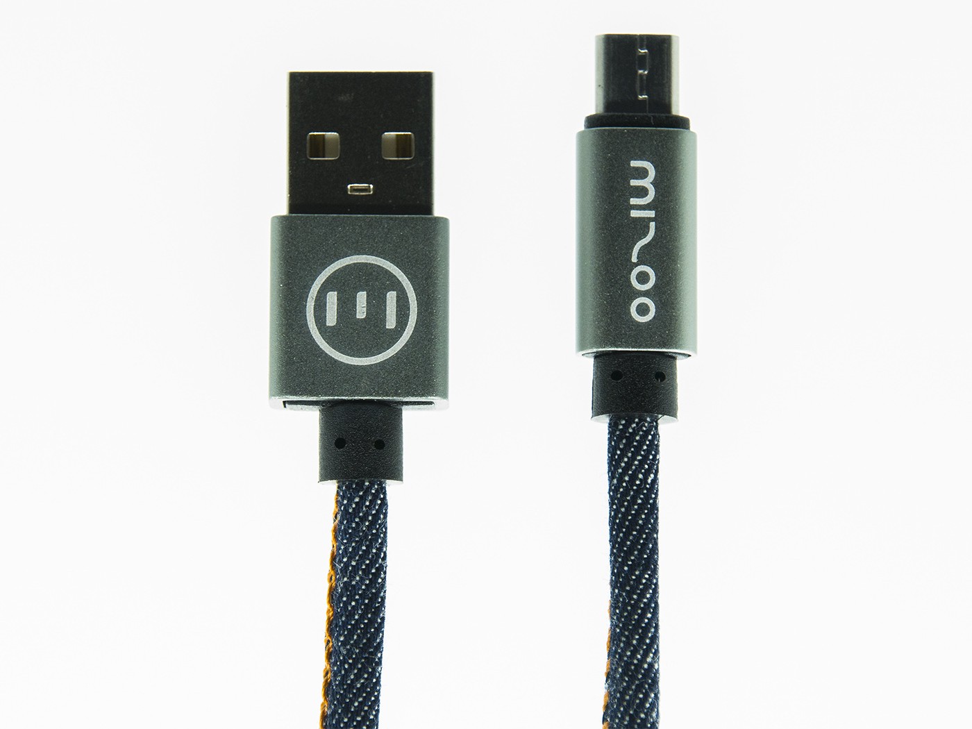 Datový kabel MIZOO - USB cable X19, microUSB, jeans