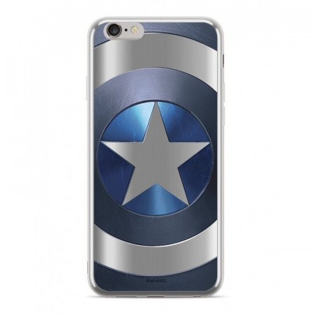 Zadní kryt Marvel Captain America 027 Premium Glass pro Apple iPhone 6/6S, blue
