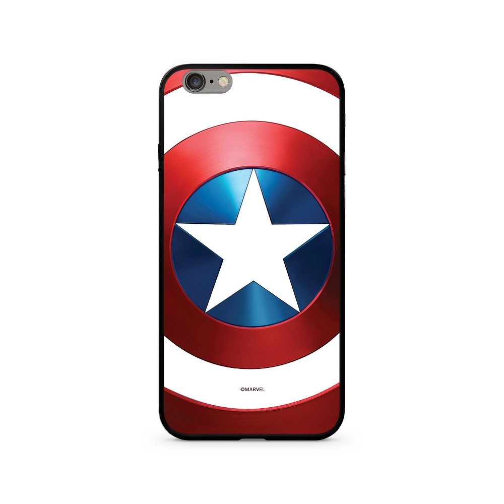 Zadní kryt Marvel Captain America 026 Premium Glass pro Apple iPhone 6/6S, multicolored