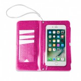CELLY Splash Wallet voděodolné pouzdro na telefony 6.2 ", růžové