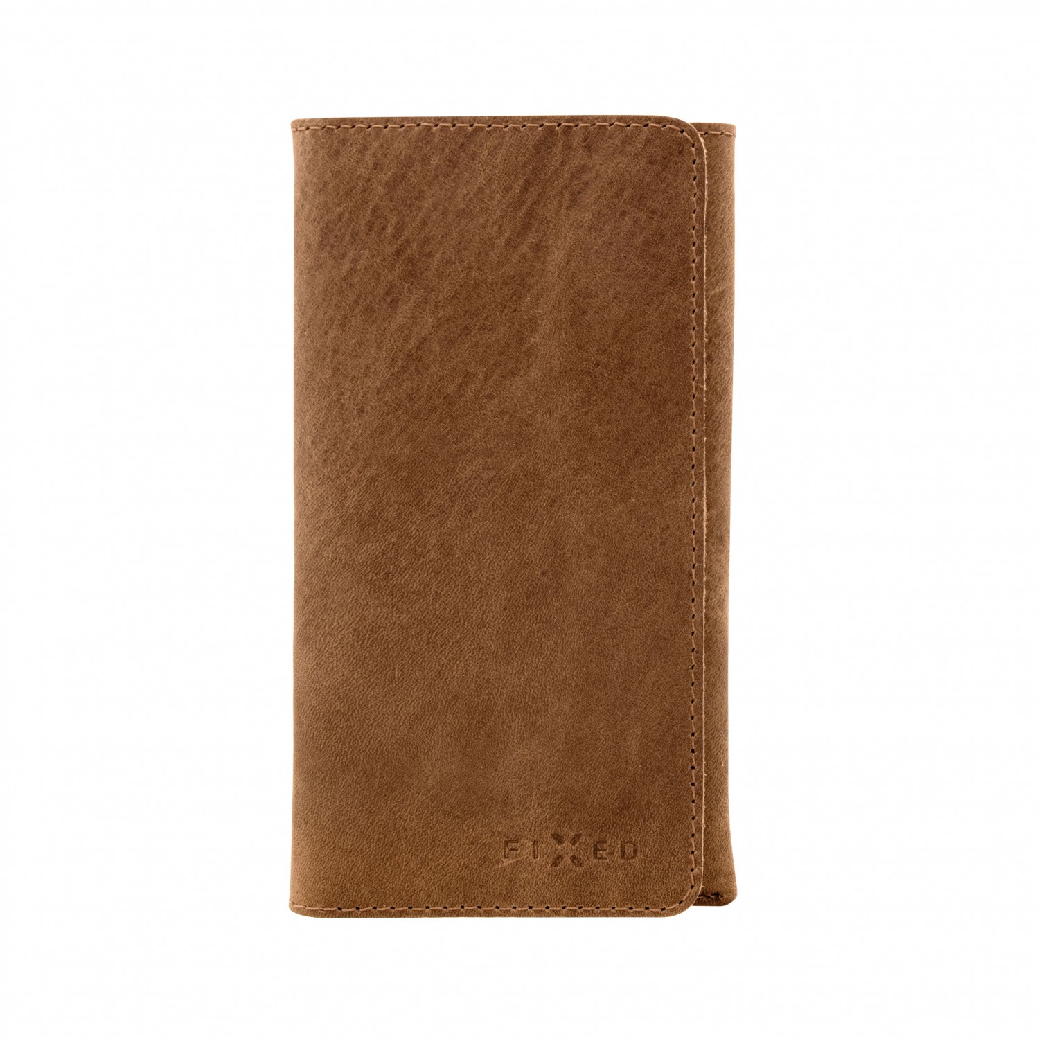 FIXED Pocket Book Kožené pouzdro pro Apple iPhone XR/11, hnědá