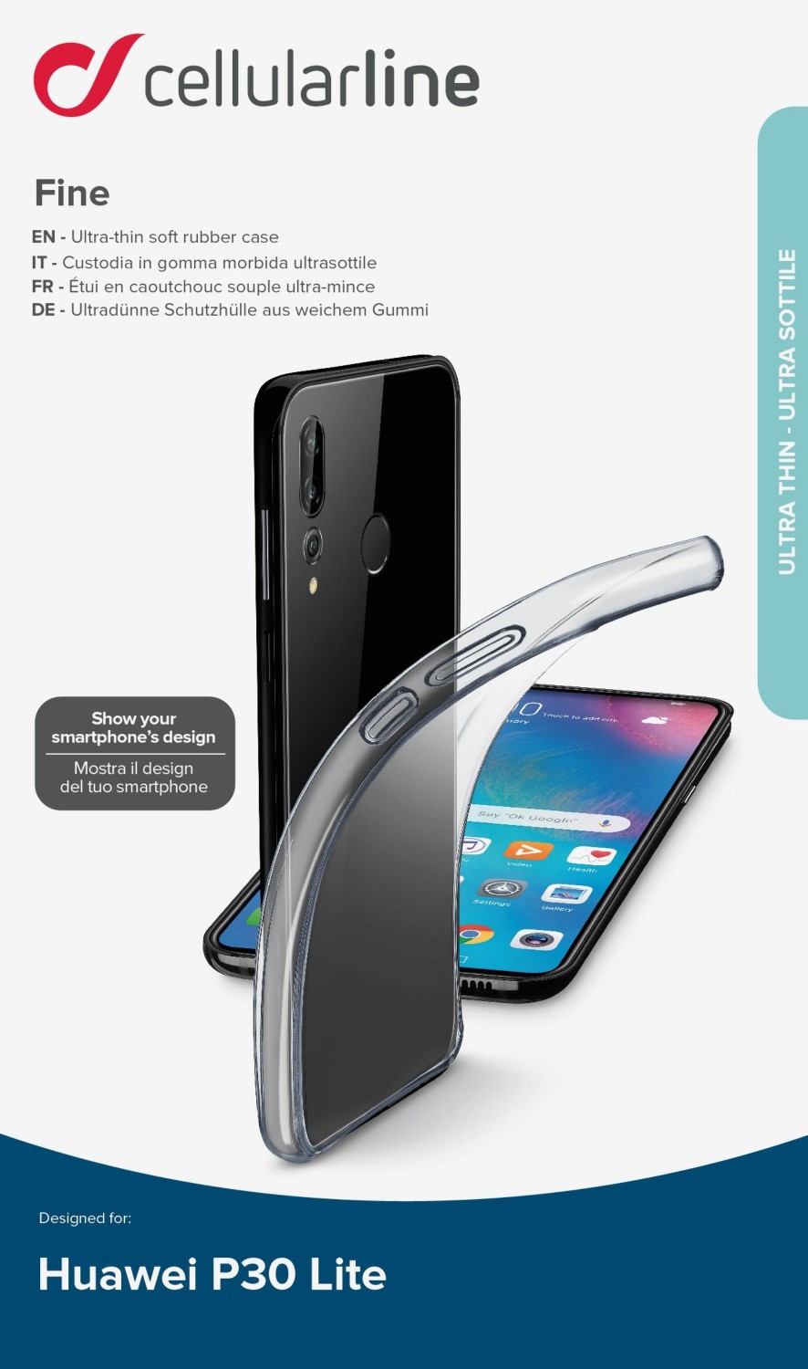 CellularLine Fine zadní kryt pro Huawei P30 Lite, transparentní