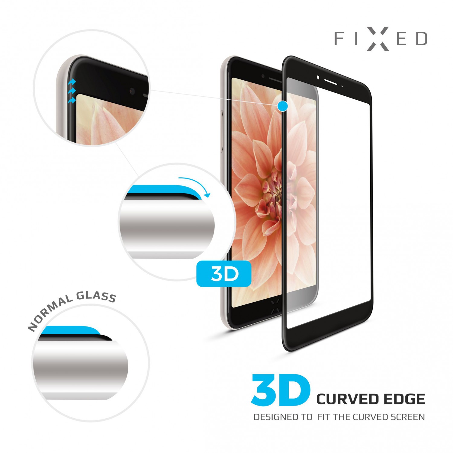 Tvrzené sklo FIXED Full-Cover 3D pro Huawei P30 Lite, black