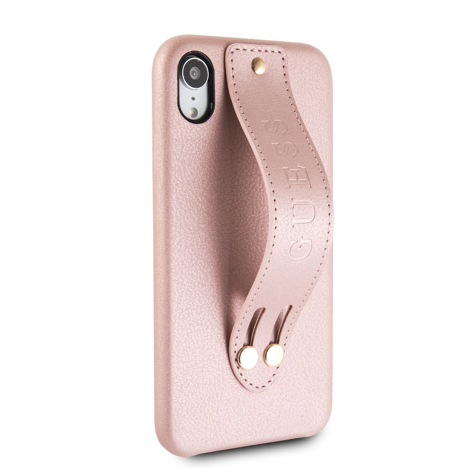 Guess Saffiano Strap GUHCI61SBSRO Pouzdro pro Apple iPhone XR rose