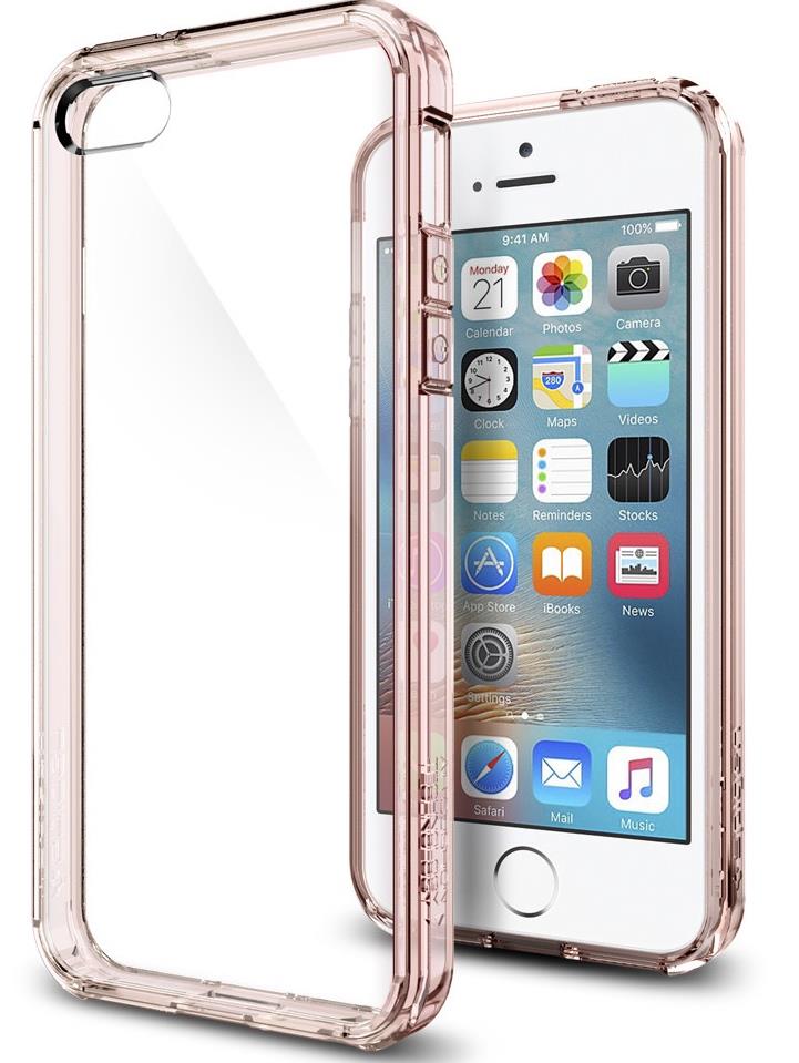 Ochranný kryt Spigen Ultra Hybrid pre Apple iPhone SE / 5S / 5, ružový