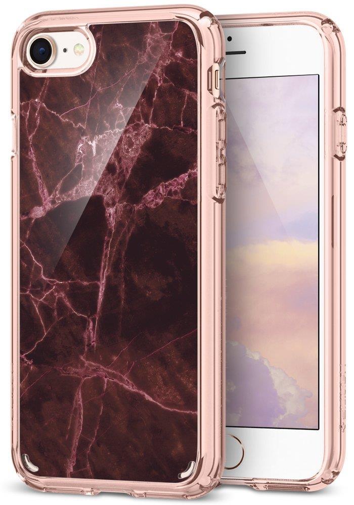 Ochranný kryt Spigen Ultra Hybrid 2 Marble pre Apple iPhone 8/7, červený