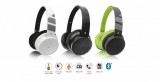 Bluetooth slúchadlá ALIGATOR AH02, FM, SD karta, čierno / zelená