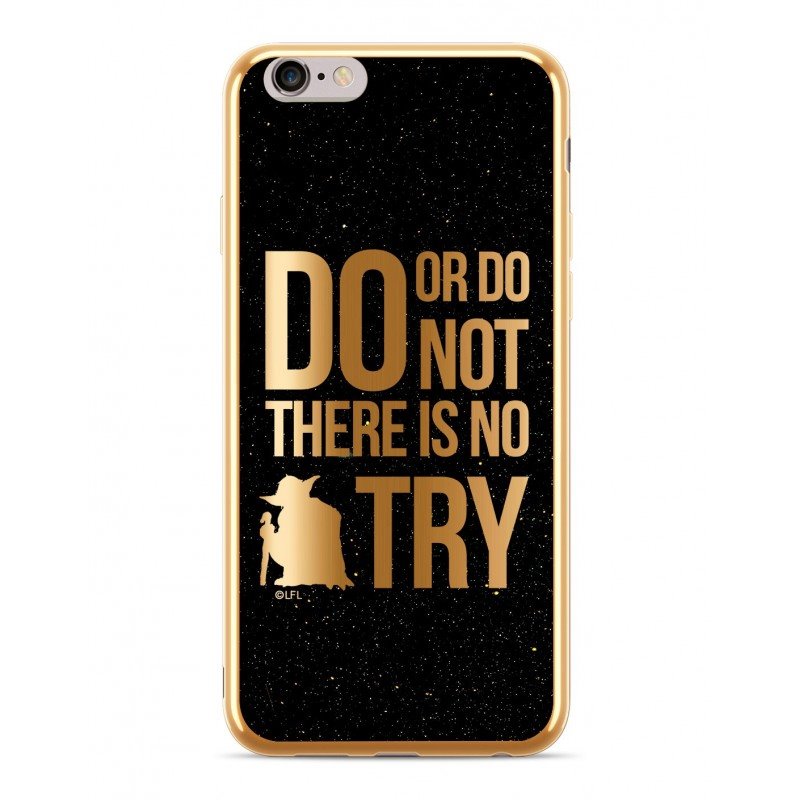Zadný kryt Star Wars Yoda Luxury Chrome 003 pre Apple iPhone 6/7/8 Plus, gold