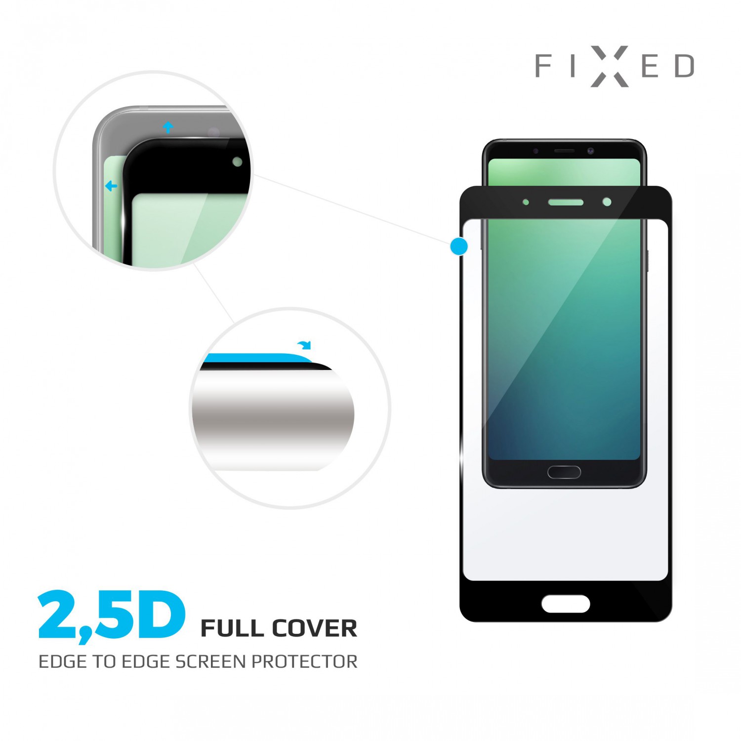 Tvrdené sklo FIXED Full-Cover pre Motorola Moto G7, čierna