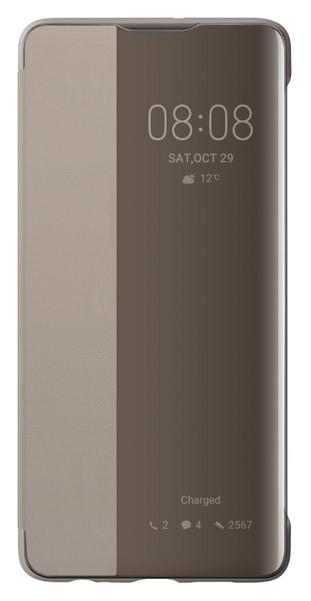 Huawei Original S-View Pouzdro Khaki pre P30 (EU Blister)