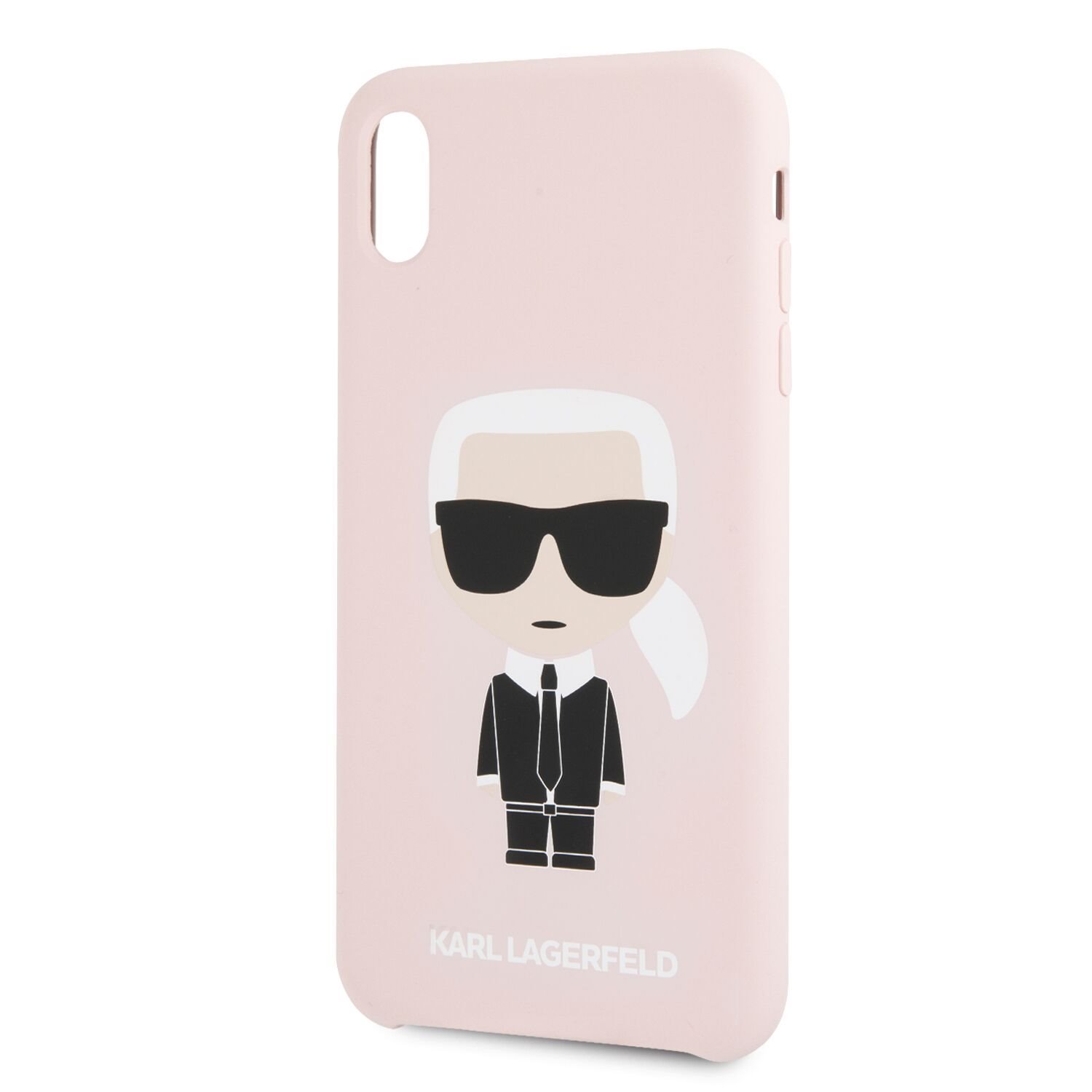 Silikónové puzdro Karl Lagerfeld Body Iconic Apple iPhone XR, pink