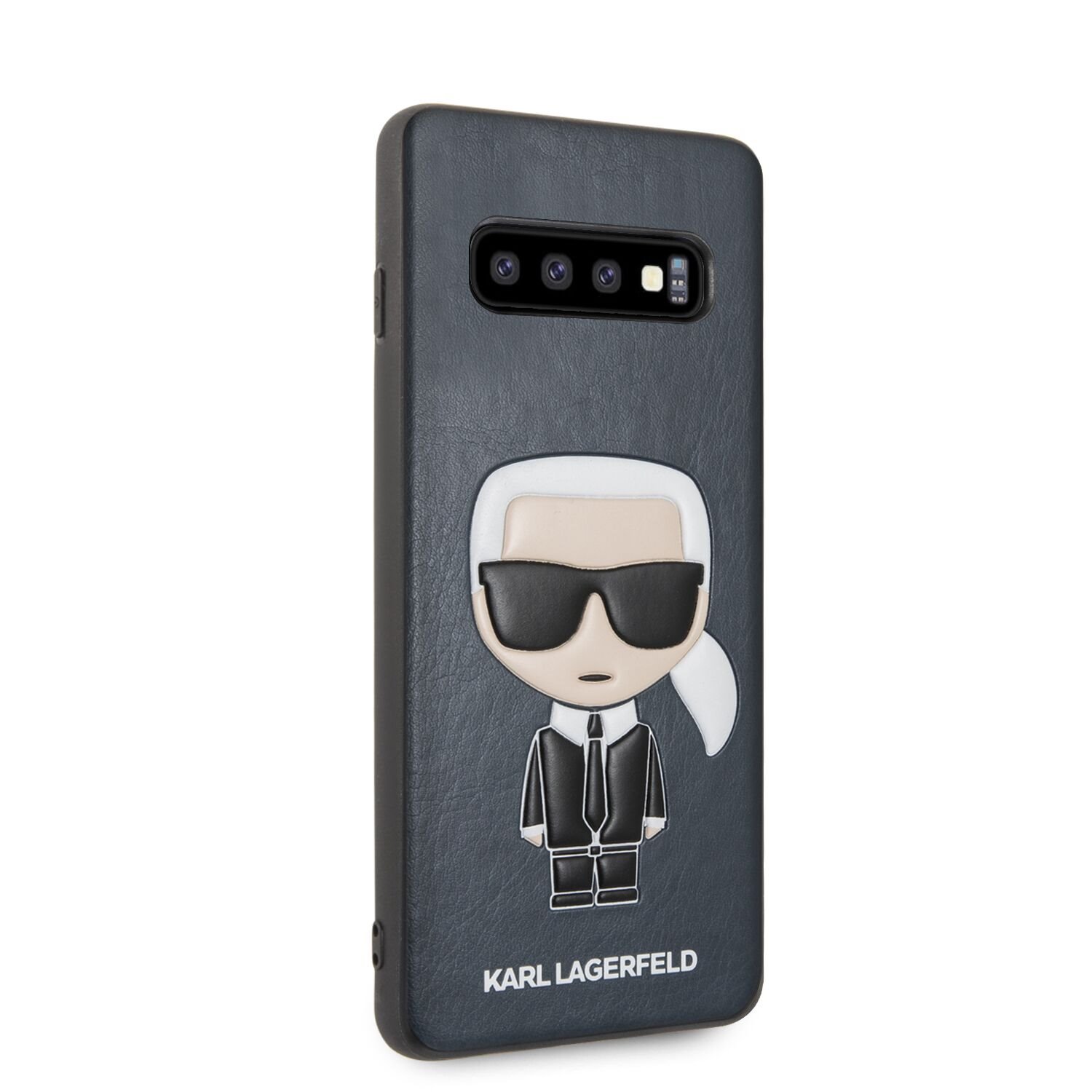 Silikónové puzdro Karl Lagerfeld Ikonik Full Body pre Samsung Galaxy S10, blue