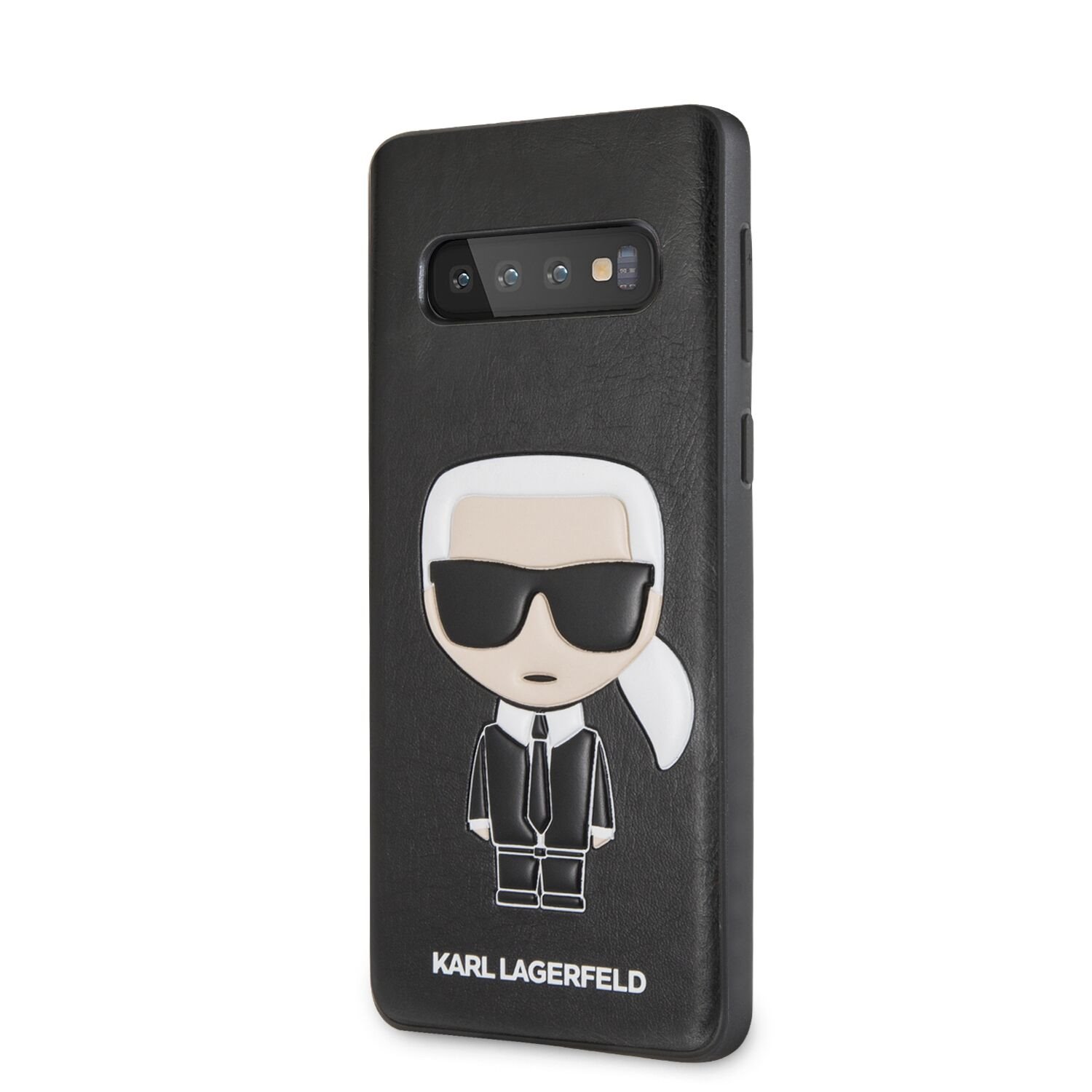 Silikónové puzdro Karl Lagerfeld Ikonik Full Body pre Samsung Galaxy S10, black