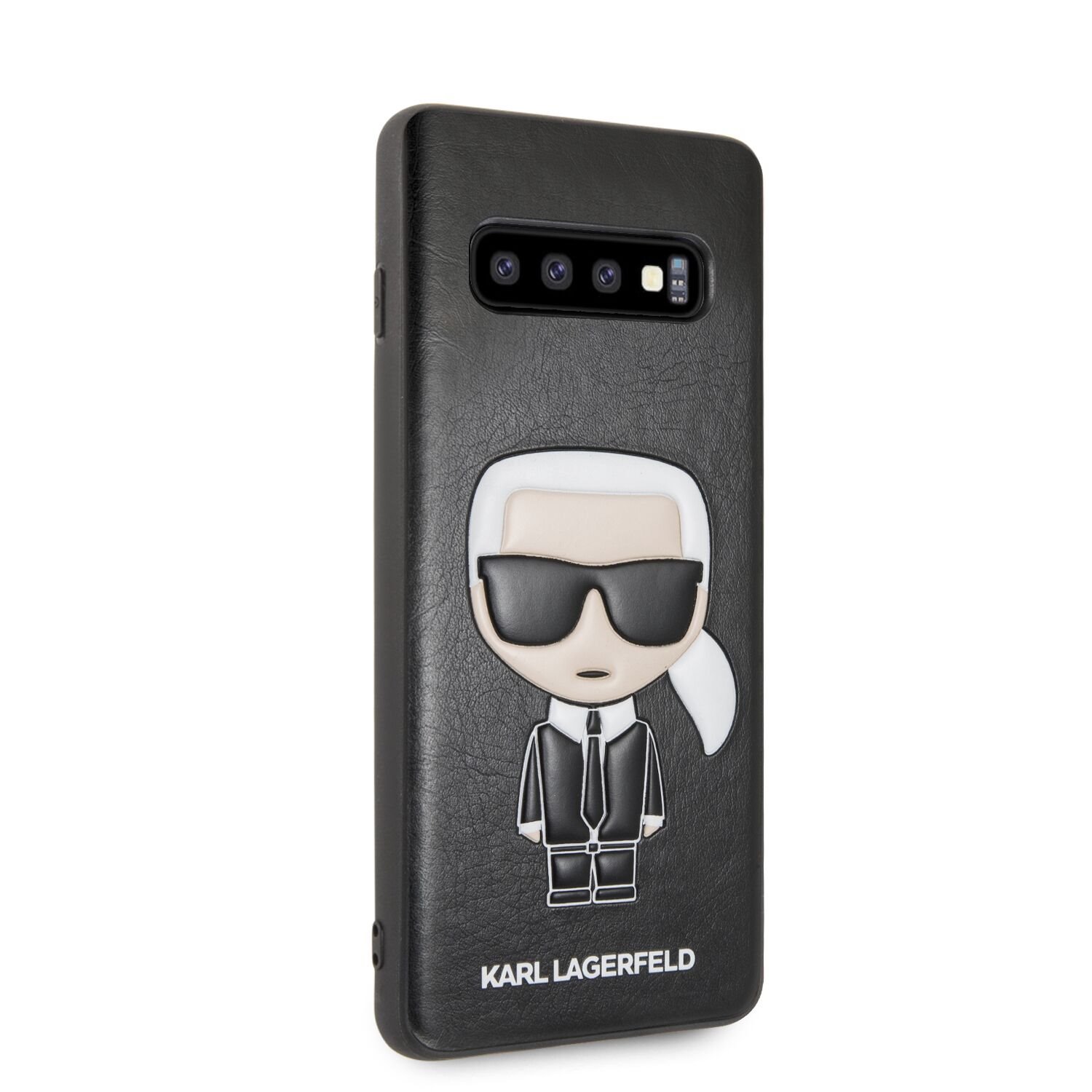 Silikónové puzdro Karl Lagerfeld Ikonik Full Body pre Samsung Galaxy S10, black