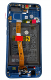 LCD + dotyk + rámeček + baterie pro Honor 10, blue (Service Pack)