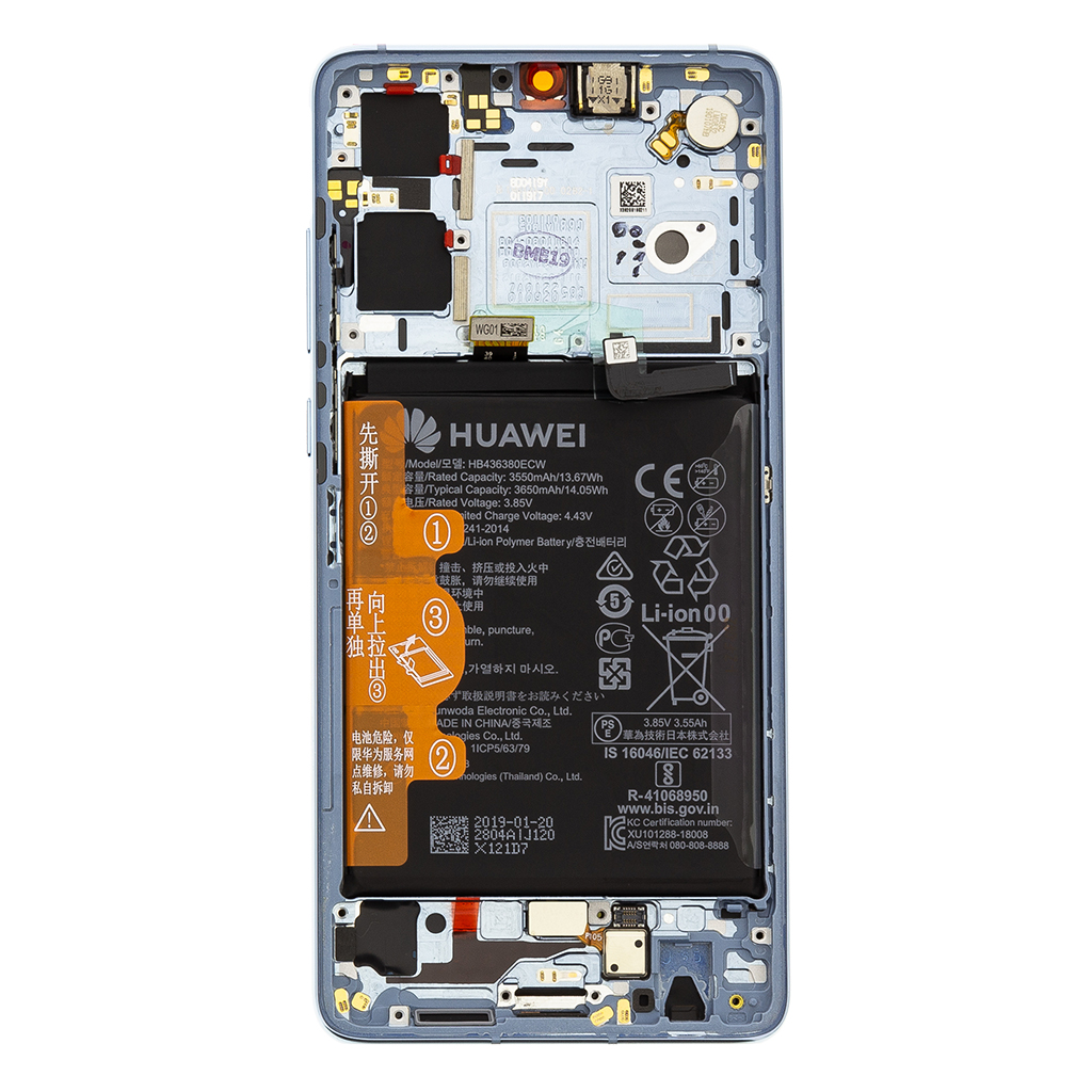 LCD + dotyk + predný kryt pre Huawei P30, Breathing Crystal (Service Pack)