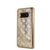 GUHCS10LPEOLGO Guess Glitter 4G Peony Zadní Kryt Gold pro Samsung G970 Galaxy S10e