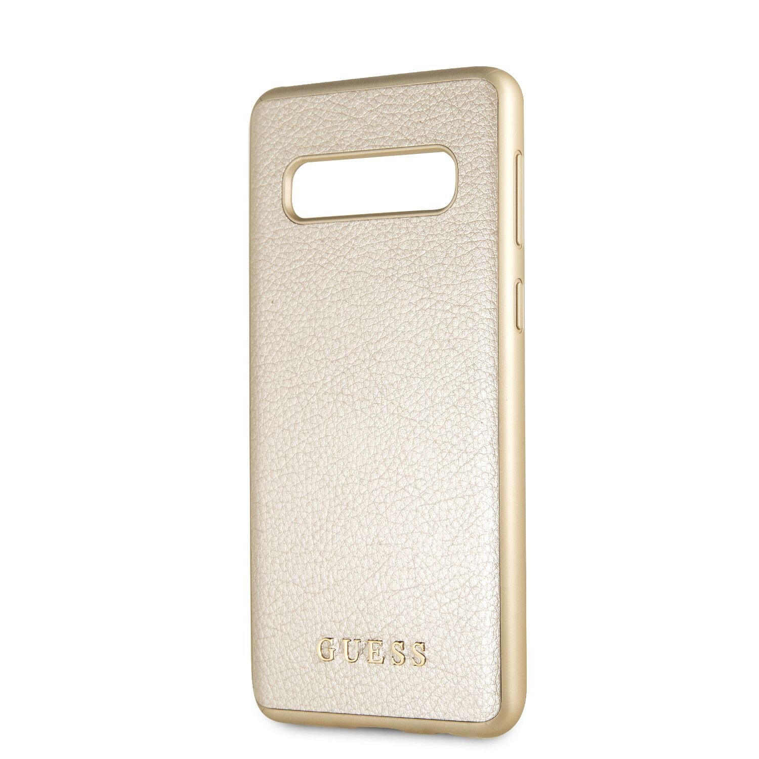 GUHCS10PIGLGO Guess Iridescent Zadní Kryt Gold pro Samsung G975 Galaxy S10 Plus