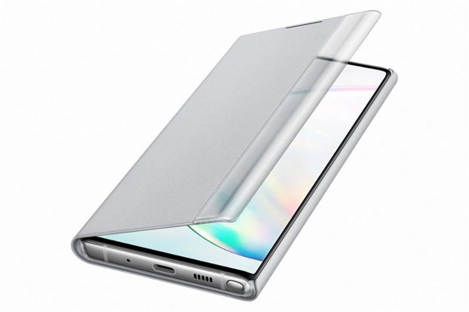 Samsung Clear View Flip EF-ZN975CS pro Samsung Galaxy Note 10+ silver