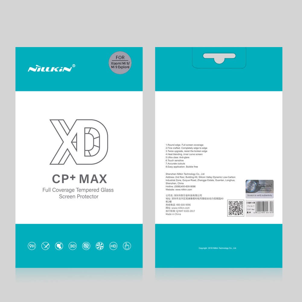 Nillkin Tvrzené Sklo XD CP+MAX Black pro Xiaomi Mi9