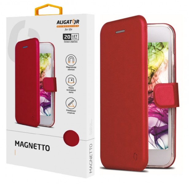 Flipové puzdro ALIGATOR Magnetto pre Xiaomi Mi A3, Red