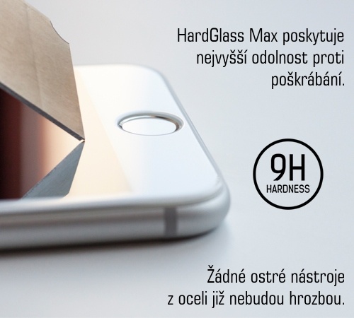 Tvrzené sklo 3mk HardGlass MAX pro Apple iPhone 8/SE 2020, bílá