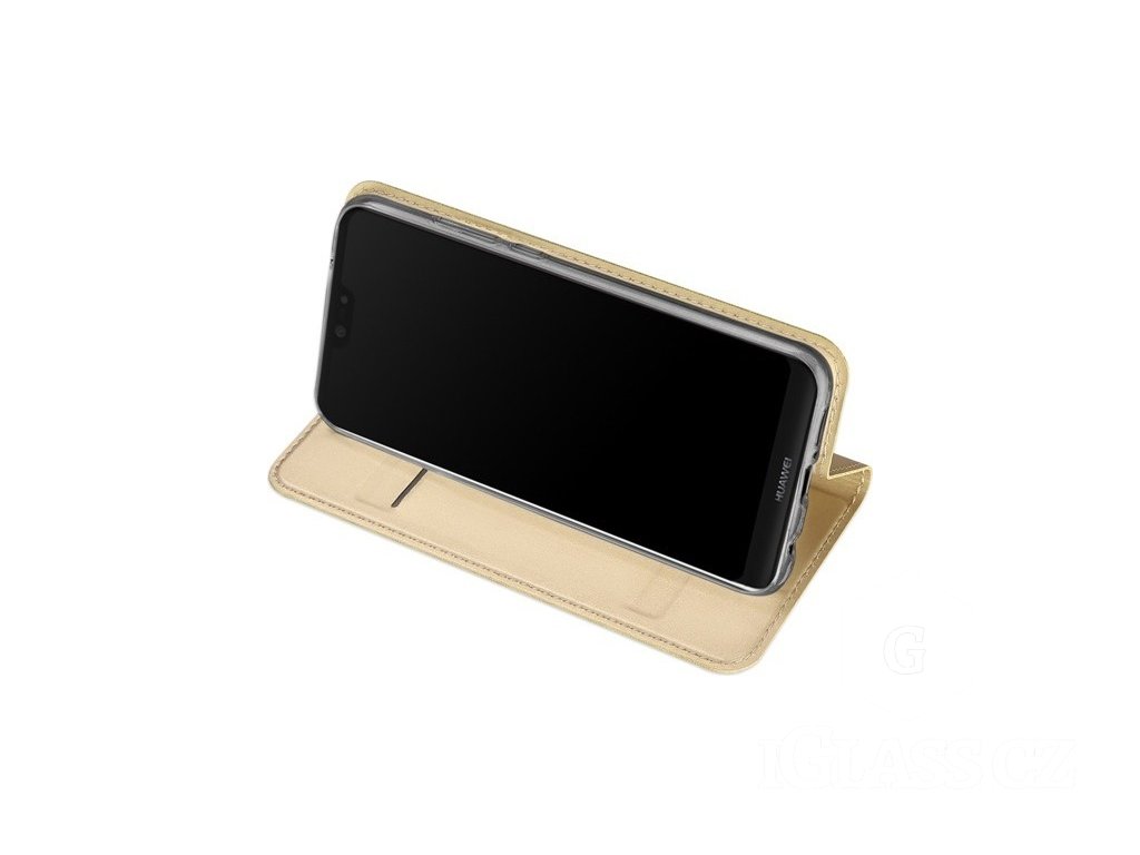 Flipové pouzdro Dux Ducis Skin pro Apple iPhone XR, zlatá