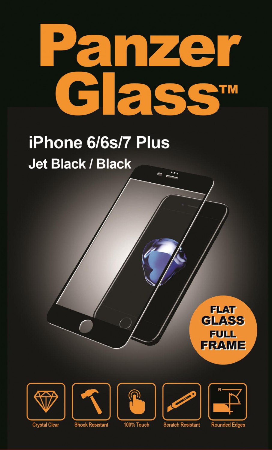 Ochranné sklo displeja PanzerGlass Edge to Edge pre Apple iPhone 6 / 6S / 7/8 plus, black