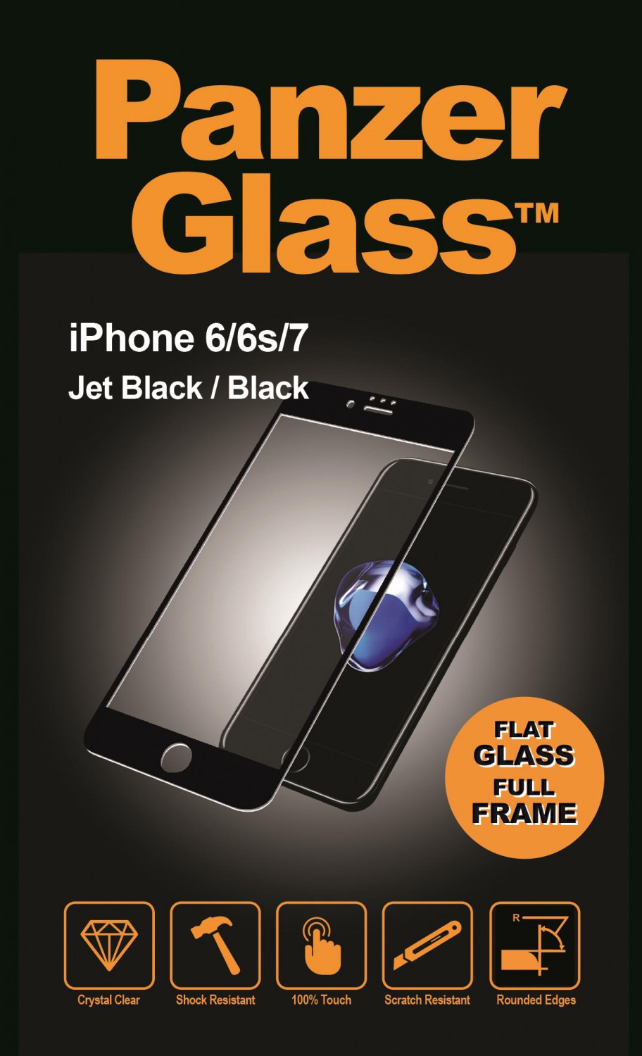 Ochranné sklo displeja PanzerGlass Edge to Edge pre Apple iPhone 6 / 6S / 7/8, black