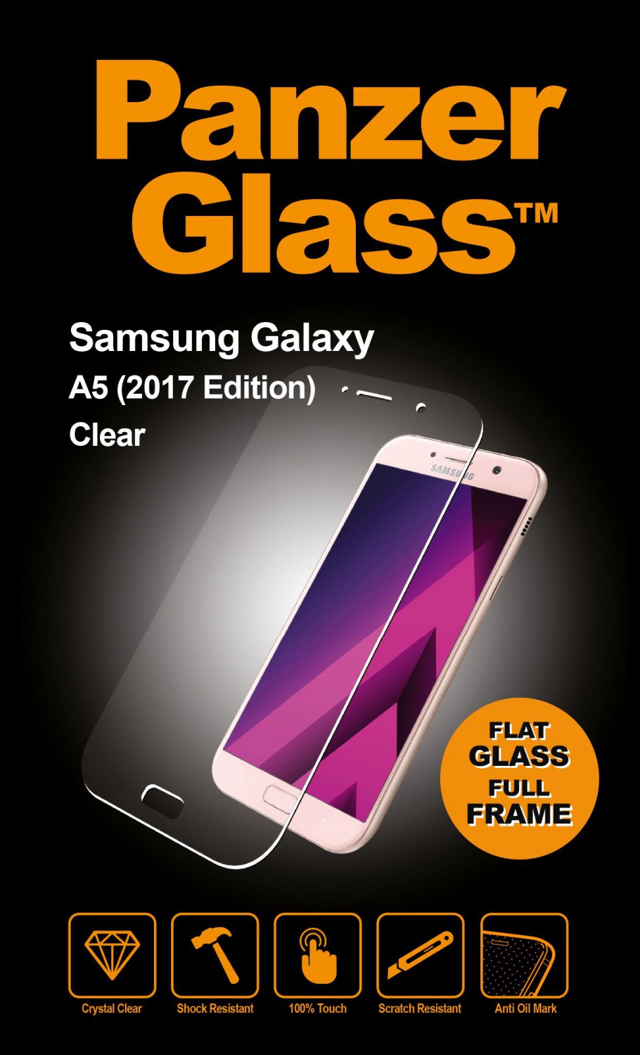 Ochranné sklo displeja PanzerGlass Edge to Edge pre Samsung Galaxy A5 2017, clear