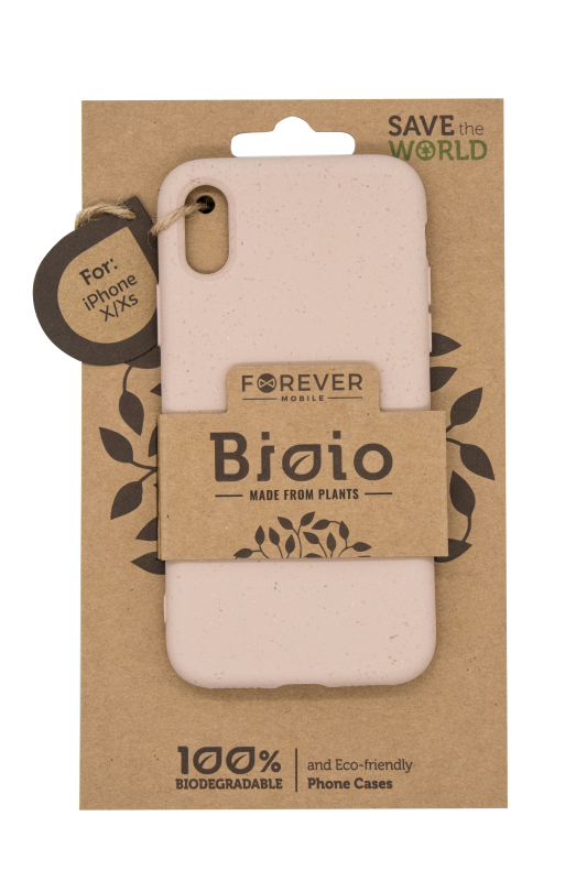 Eko pouzdro Forever Bioio pro Apple iPhone X/XS, růžová