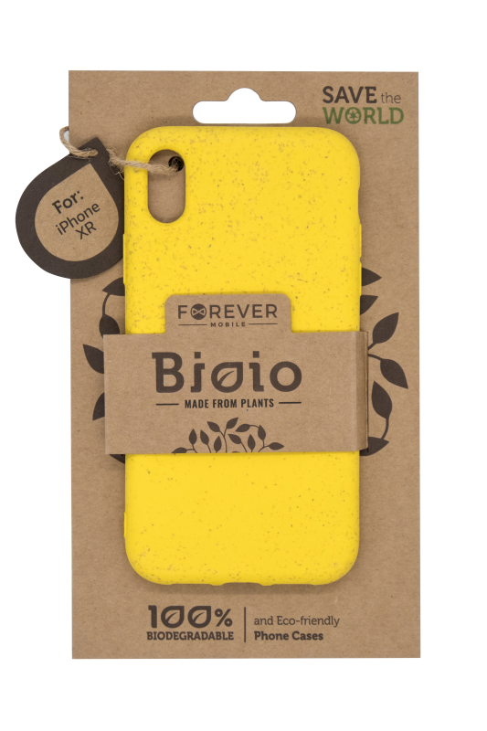 Eko pouzdro Forever Bioio pro Apple iPhone XR, žlutá
