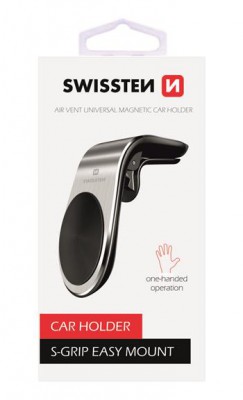MAGNETICKÝ DRŽÁK DO VENTILACE AUTA SWISSTEN EASY MOUNT SILVER