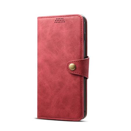 Lenuo Leather flipové pozdro na Apple iPhone 7 Plus / 8 Plus, red