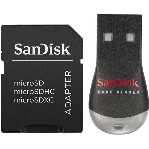 Čtečka paměťových karet a SD adaptér SanDisk MobileMate Duo černá