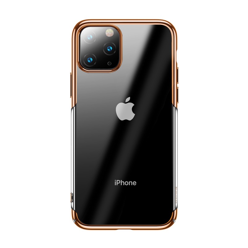 Silikónové puzdro Baseus Glitter Case pre Apple iPhone 11 Pro Max, zlatá