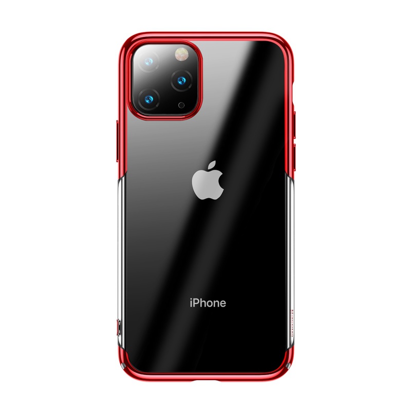 Silikónové puzdro Baseus Glitter Case pre Apple iPhone 11 Pro Max, červená